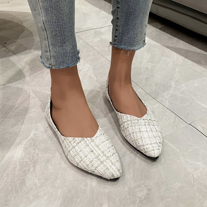 Pointed Toe Flat - Großer Einzelschuh für Damen, 2025, Frühjahr/Sommer,