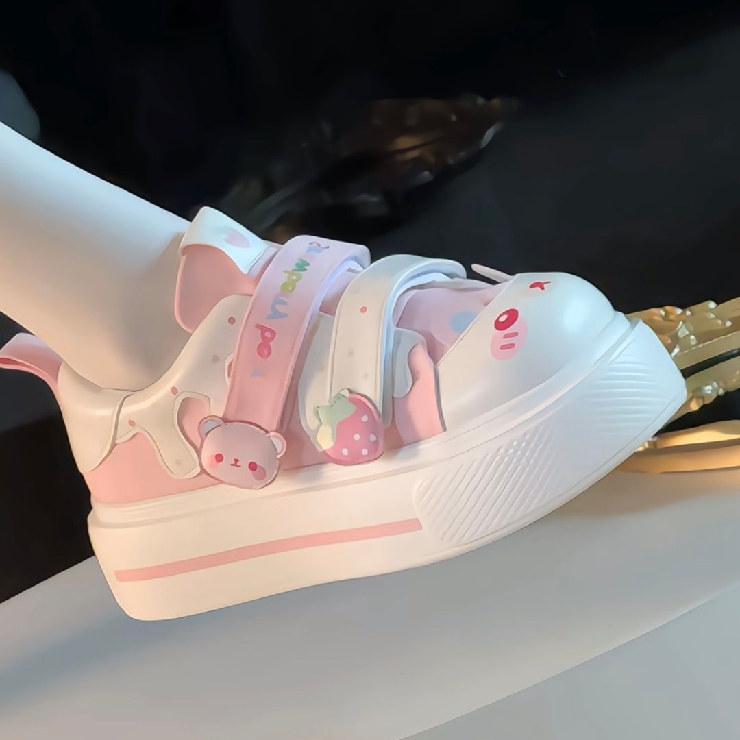 Women'S Shoes Com - 2026 Herbst Neu Süße Erdbeer-Bär-Lolita-Canvas-Schuhe für