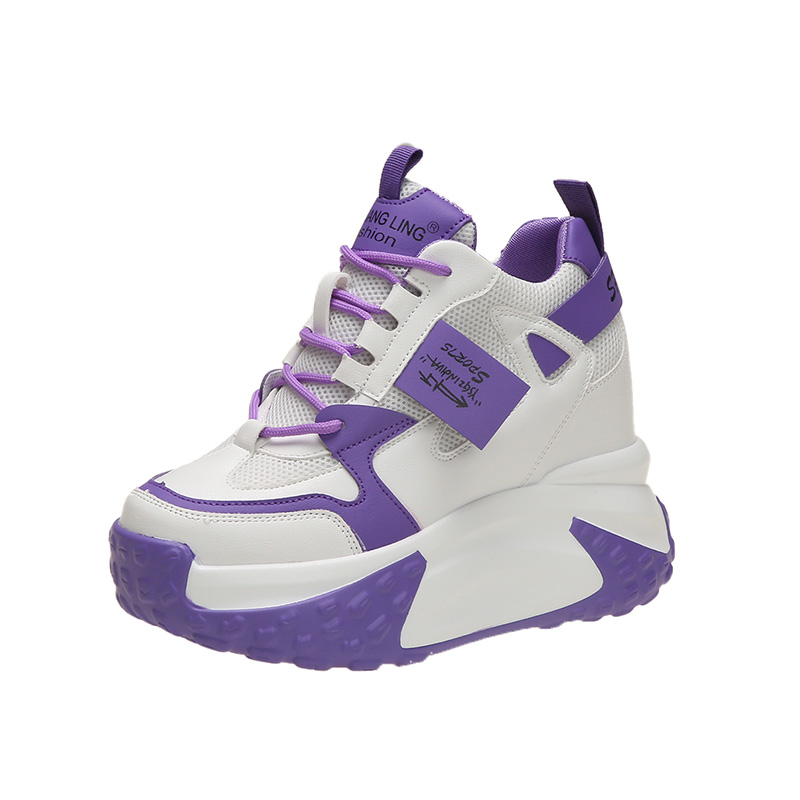Women'S Shoes Com - 9,5CM Damen High-Platform-Sneaker Herbst Atmungsaktive Chunky