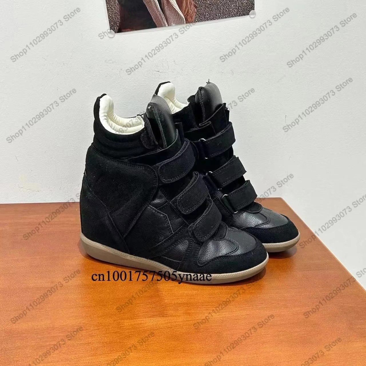 Women'S Shoes Com - Damen-Sneaker mit verstecktem Keilabsatz, High-Top-Sneaker aus