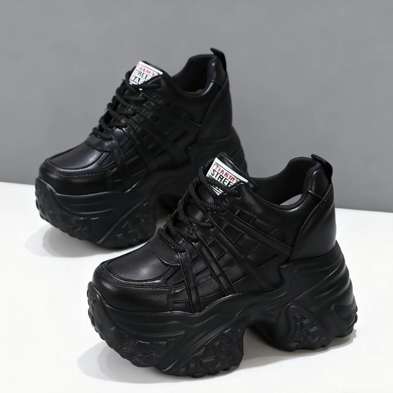 Women'S Shoes Com - 2026 Neu 10M 12CM Echtleder Plateau-Keilabsatz