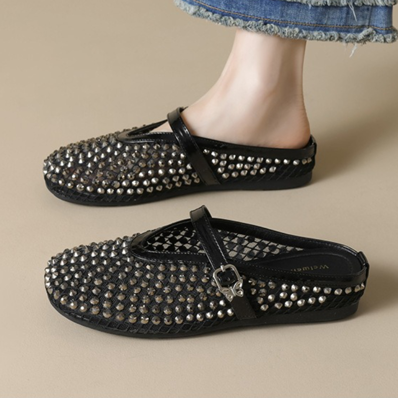 Mesh Strass Marke Hausschuhe F – Mule Slip On Bewertung und Preis