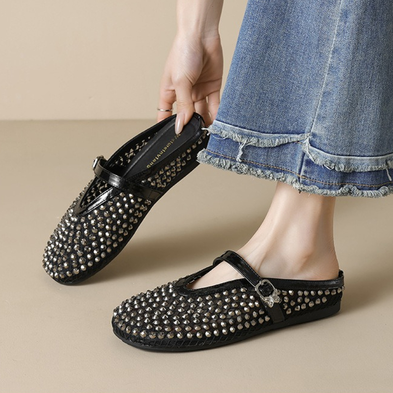 Mesh Strass Marke Hausschuhe F – Mule Slip On Bewertung und Preis