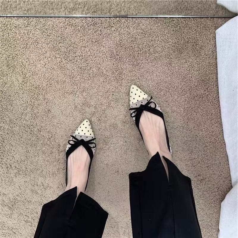 2026 Sommer Neu Polka Dot Einz – Pointed Toe Flat Bewertung und Preis