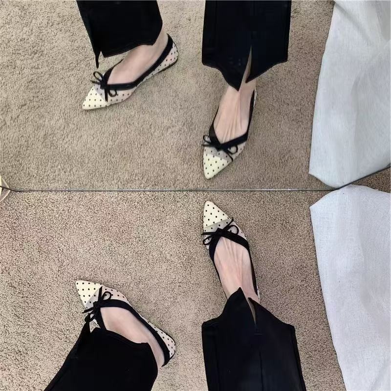 2026 Sommer Neu Polka Dot Einz – Pointed Toe Flat Bewertung und Preis