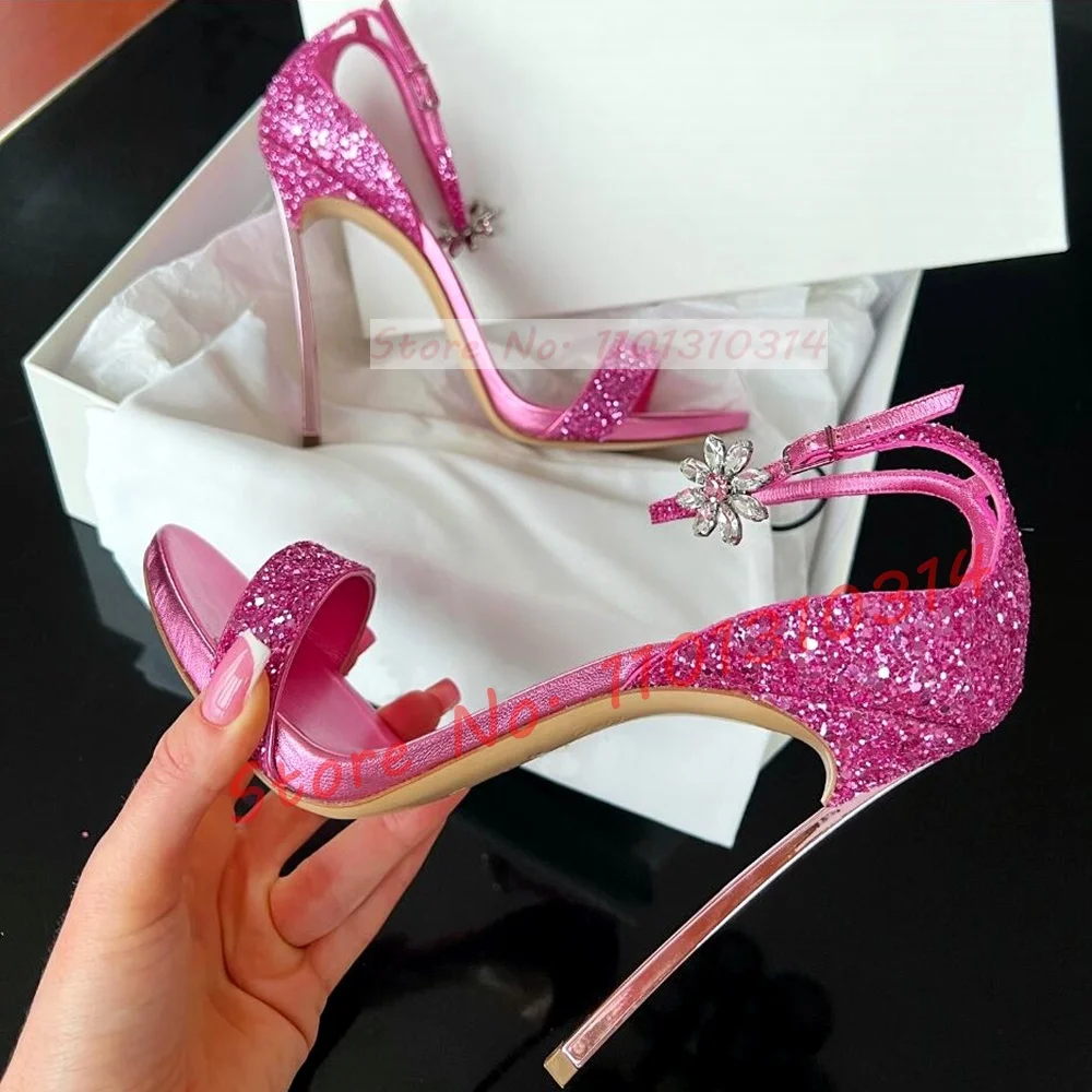 Luxus Glitter Rosa Heels Sanda – Women Shoes Luxury Brand Bewertung und Preis