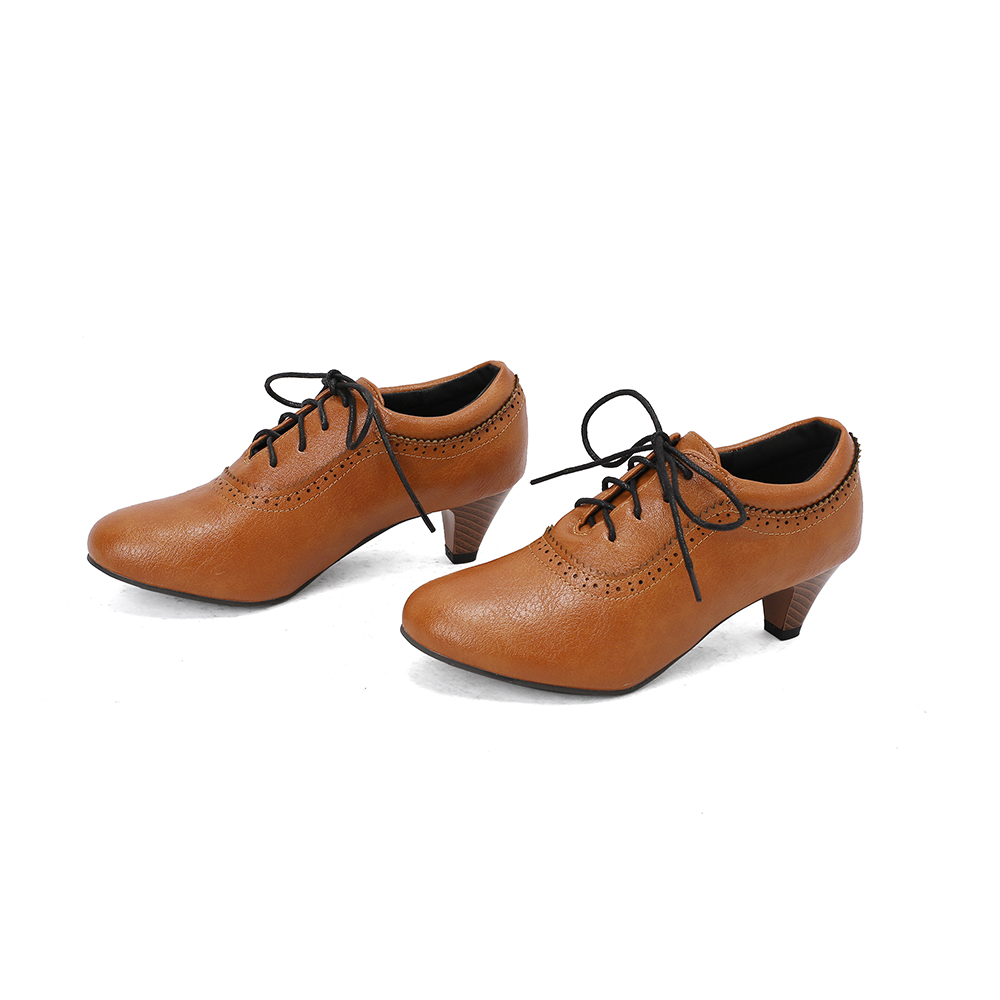   Neue Atmungsaktive Braun-Gel – Oxford Lace Up Women Bewertung und Preis