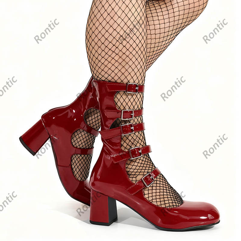 Blaue Gothic-Stiefel aus Lackl – Women'S Shoes Navy Blue Bewertung und Preis