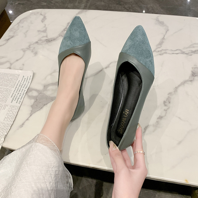 Flache schwarze Lederschuhe fü – Pointed Toe Flat Bewertung und Preis