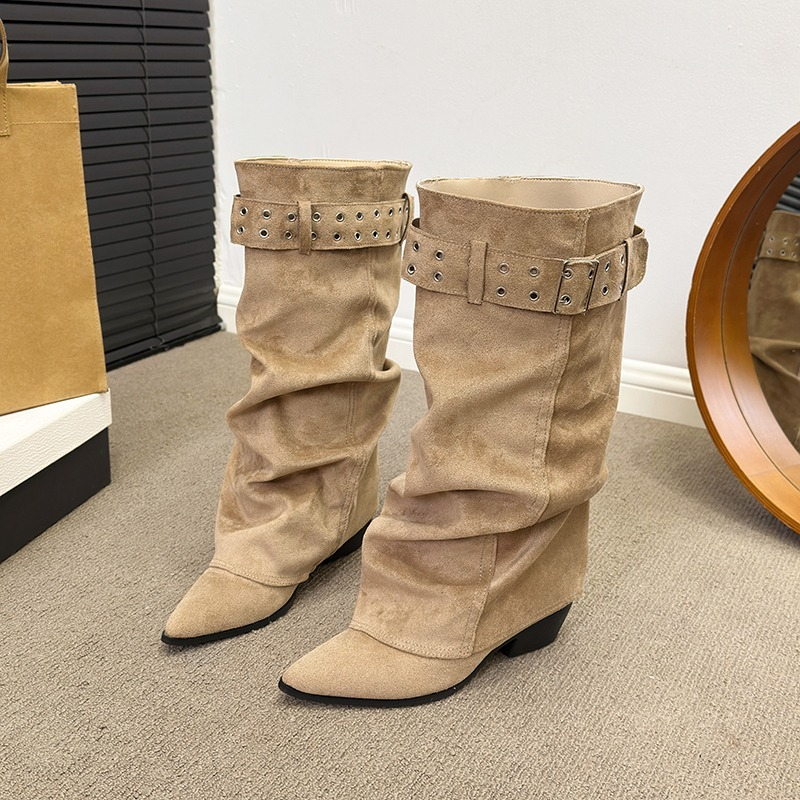 Western-Cowboystiefel mit klob – Pointed Toe Flat Bewertung und Preis