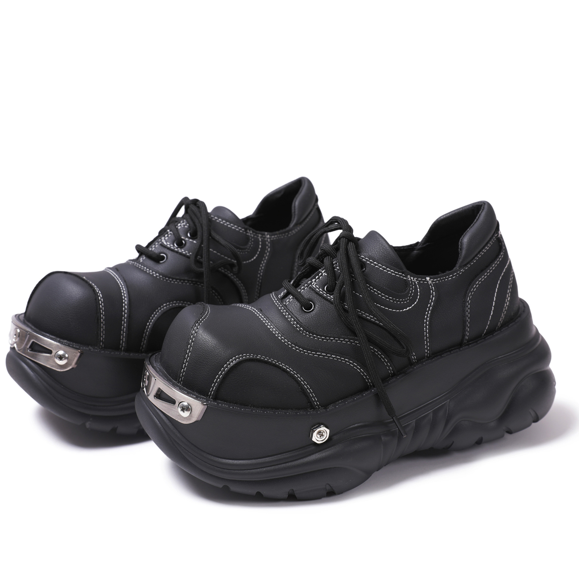 Frauen Plattform Leder Schuhe  – Oxford Lace Up Women Bewertung und Preis