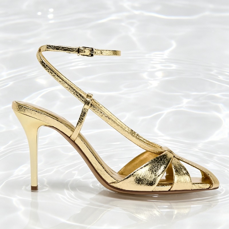 Mode Gold Dünnen Absätzen Sand – Women Shoes Luxury Brand Bewertung und Preis