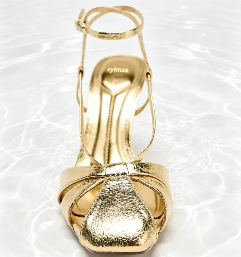 Mode Gold Dünnen Absätzen Sand – Women Shoes Luxury Brand Bewertung und Preis