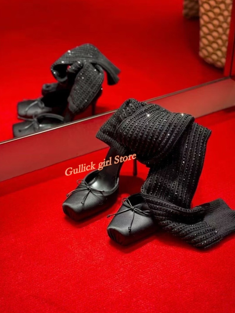 Rote Strick-Stiefeletten mit e – Sock Boot Women Bewertung und Preis
