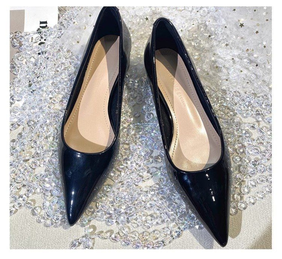Französische Lackleder-Pumps m – Pointed Toe Flat Bewertung und Preis