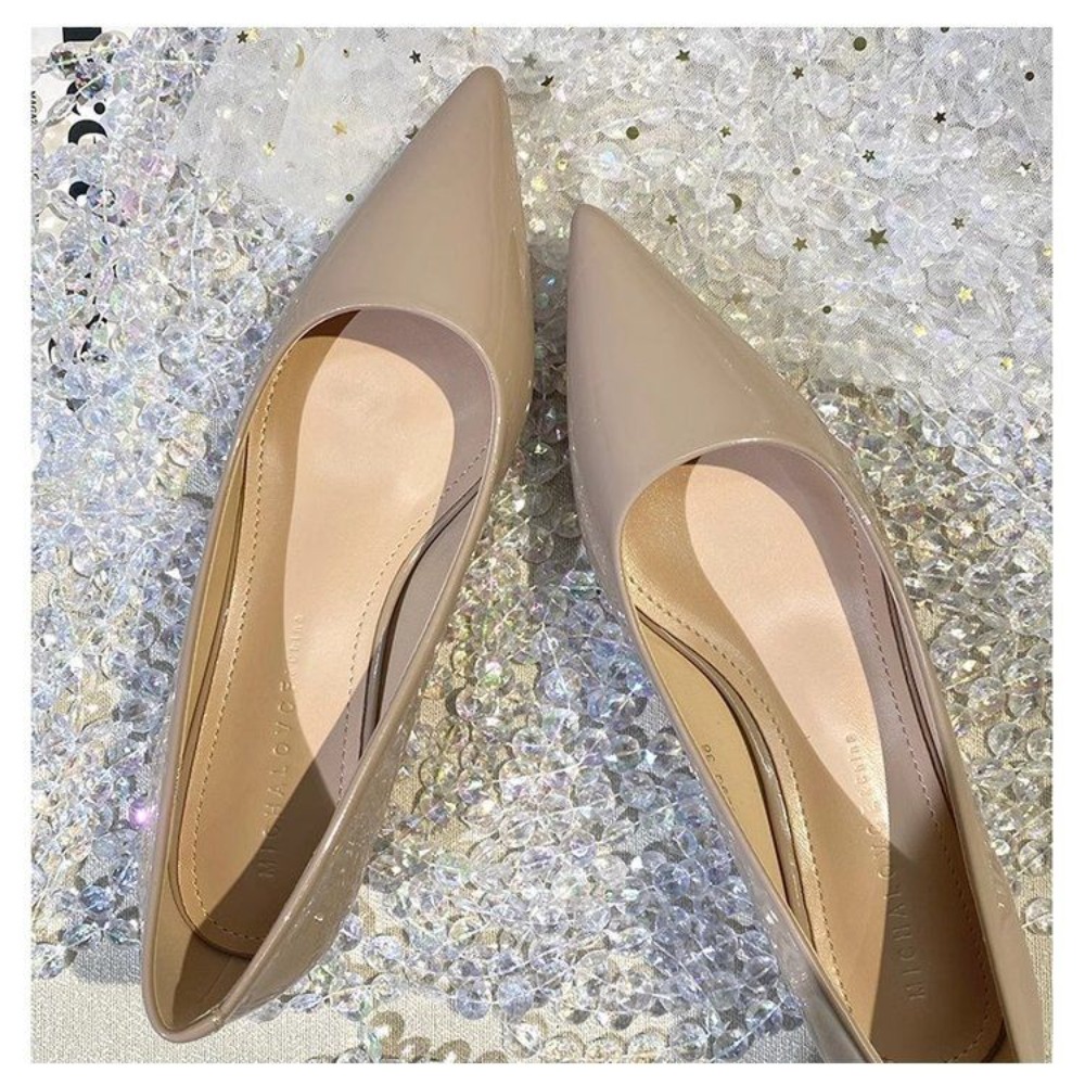 Französische Lackleder-Pumps m – Pointed Toe Flat Bewertung und Preis