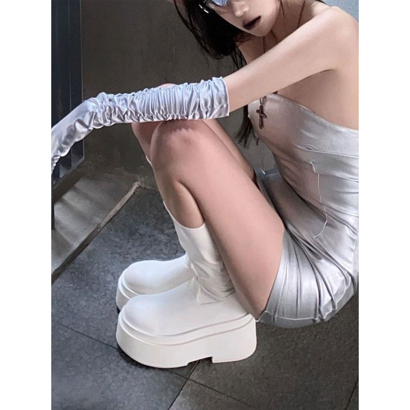 Lange Röhrenstiefel mit dicken – Sock Boot Women Bewertung und Preis