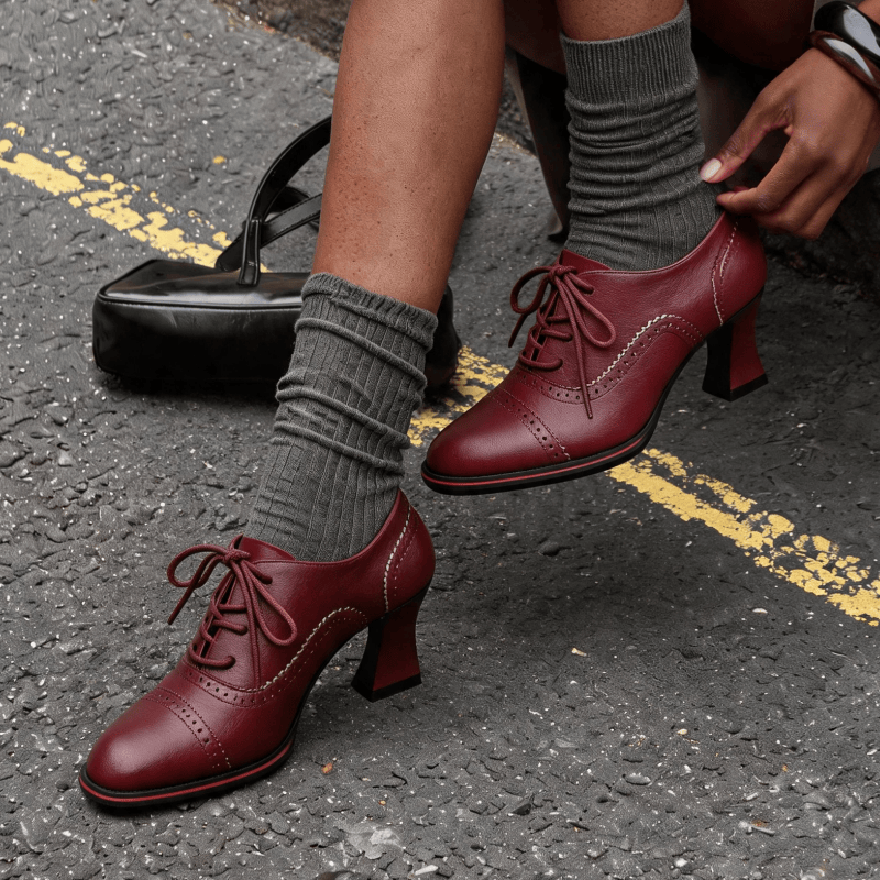 Damen-Brogue-Oxford-Schuhe aus – Oxford Lace Up Women Bewertung und Preis