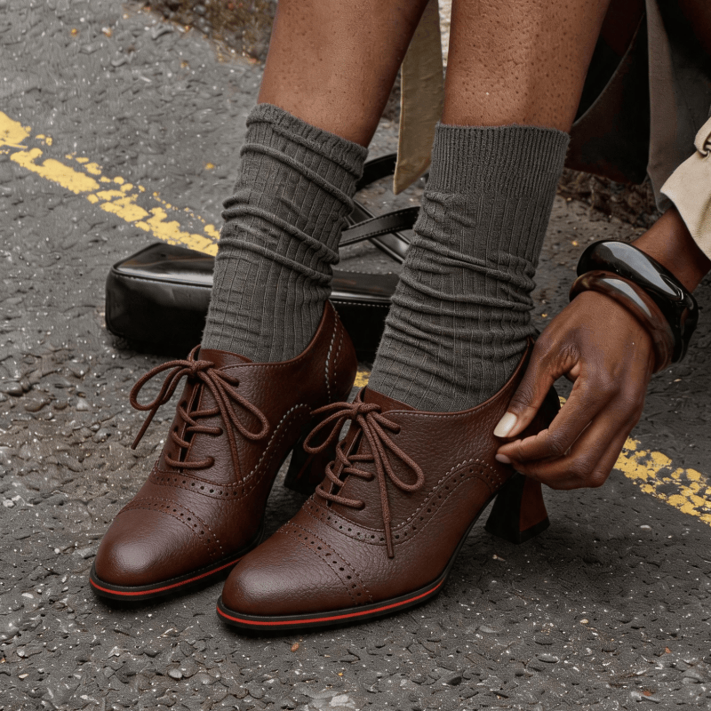 Damen-Brogue-Oxford-Schuhe aus – Oxford Lace Up Women Bewertung und Preis