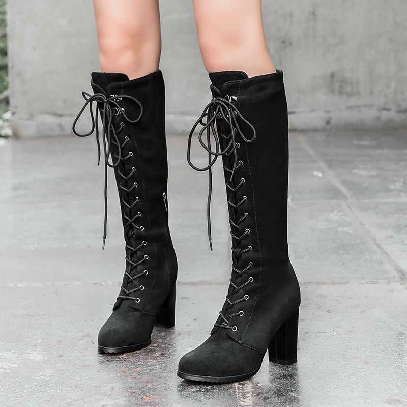 Damenstiefel, dicke High Heels – Sock Boot Women Bewertung und Preis