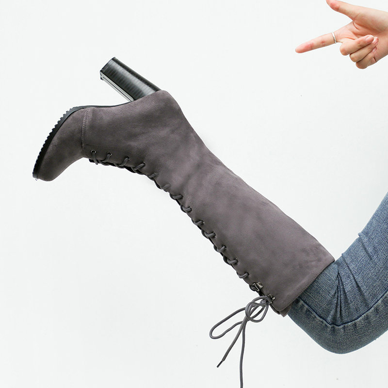 Damenstiefel, dicke High Heels – Sock Boot Women Bewertung und Preis