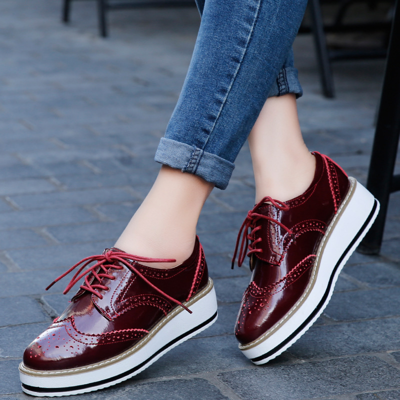 Frauen Müßiggänger Schuhe Lede – Oxford Lace Up Women Bewertung und Preis