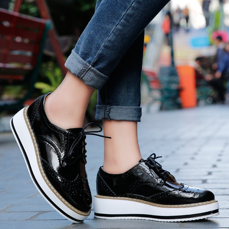 Frauen Müßiggänger Schuhe Lede – Oxford Lace Up Women Bewertung und Preis
